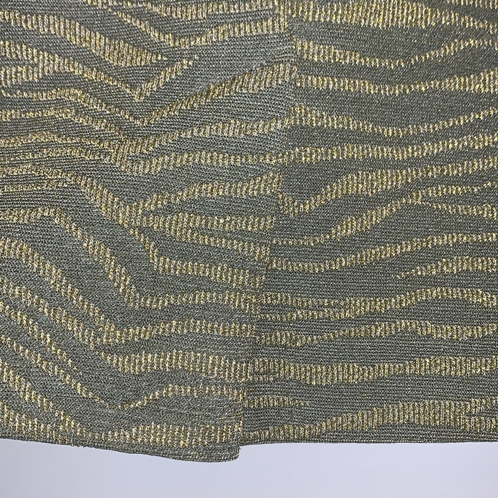 NWT Michael Kors Green and Gold Zebra Striped Mini Skirt S - Picture 6 of 8